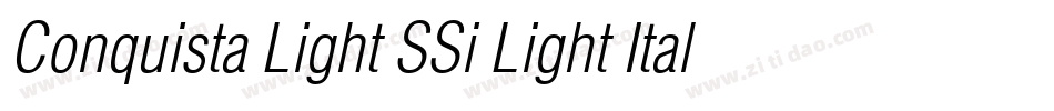 Conquista Light SSi Light Italic字体转换